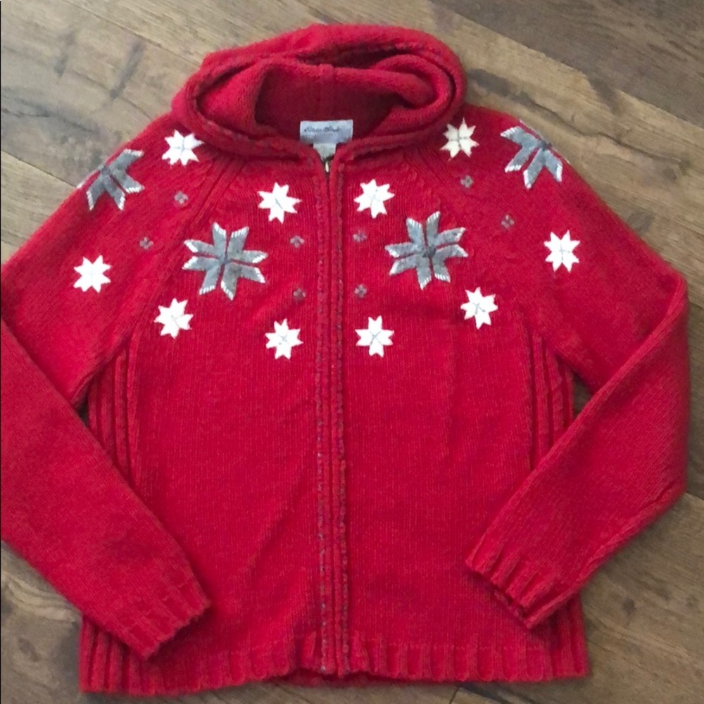 Women’s Eddie Bauer Snowflake Cardigan, XL Petite